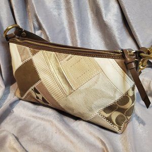 Coach Authentic Patchwork Bag - Brown / Tan/ Gold